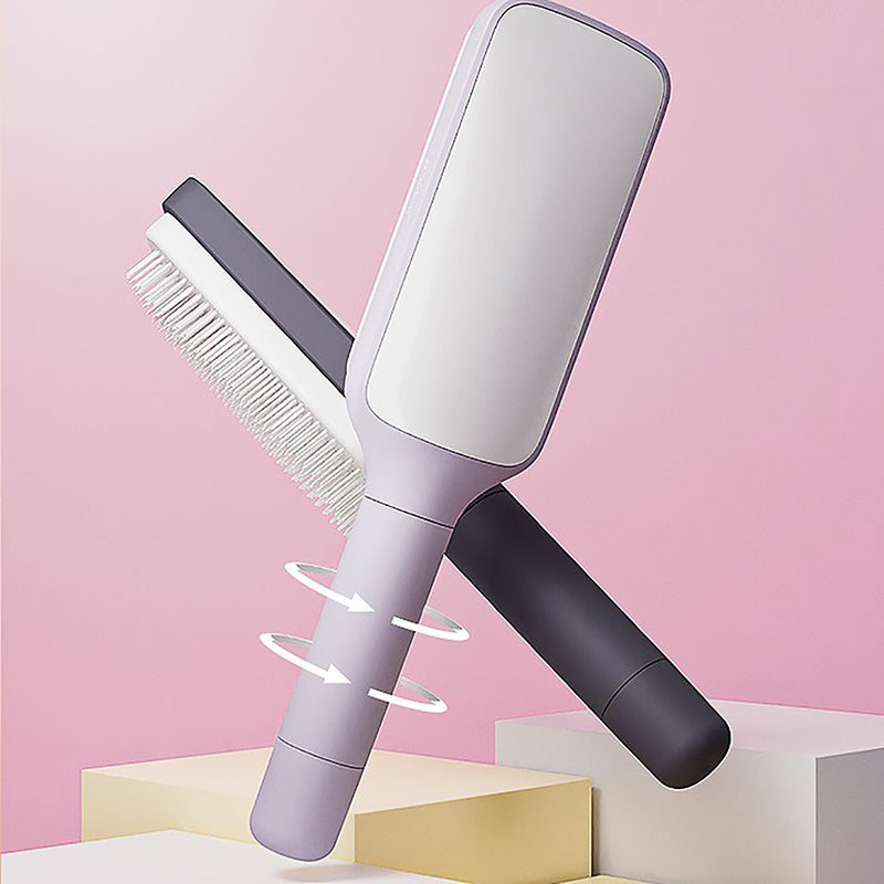 Self-Cleaning Easy-Twist Hair Brush